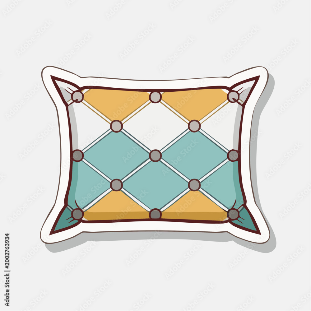 Fototapeta premium Decorative Pillow with Diamond Pattern