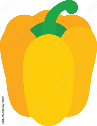 Yellow bell pepper illustration