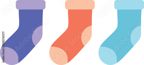 Pastel hanging socks illustration