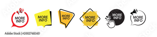 More info sign on white background