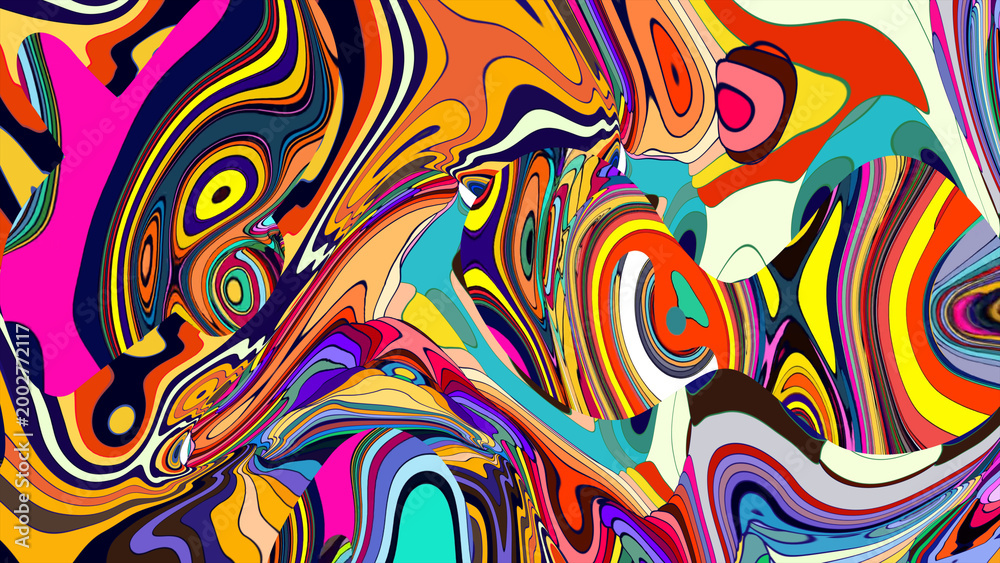 Fototapeta premium Vibrant Abstract Colorful Swirl Pattern with Dynamic Movement