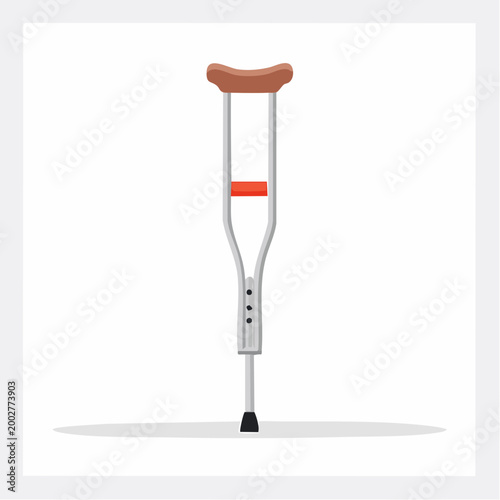 Medical Crutch Illustration