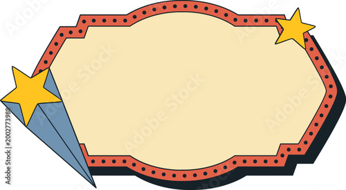Vintage Retro Starry Signage Frame