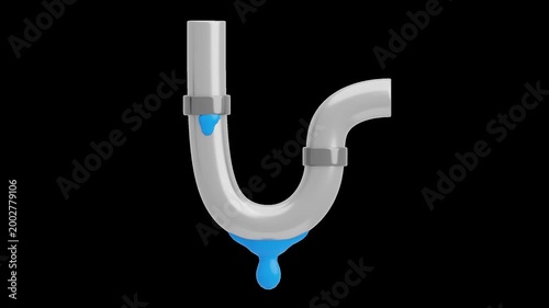 3D Water Leak | Alpha Channel
