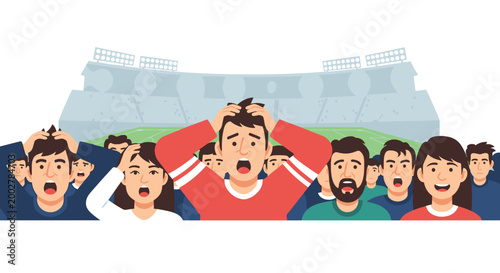 Energetic stadium crowd cheering at game.