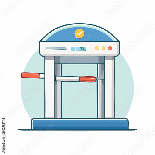 Turnstile Security Gate with Checkmark Icon