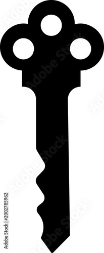 Keys icon key, lock, unlock, security, access, house, door, property symbols, vintage and modern key shapes in flat and line style black vector illustration isolated