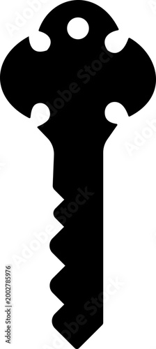 Keys icon key, lock, unlock, security, access, house, door, property symbols, vintage and modern key shapes in flat and line style black vector illustration isolated