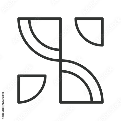 Diamond grid with circular centers seamless pattern in minimal line design, geometric, abstract, symmetry repeating vector