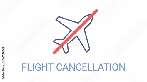 Flight cancellation warning icon