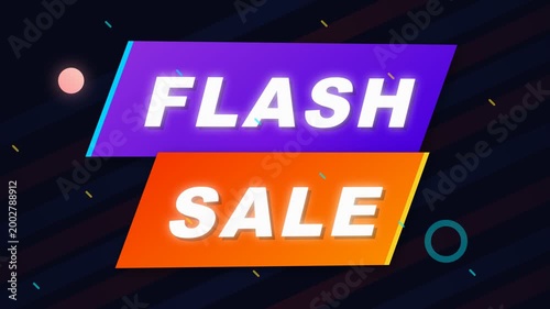 Vibrant Flash Sale Announcement Banner in Motion.