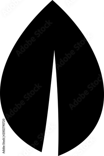 Leaf silhouettes icon foliage leaves nature botanical plant shapes vector pack, flat and line style black icons, eco greenery elements bundle isolated design