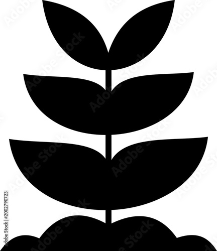 Leaf silhouettes icon foliage leaves nature botanical plant shapes vector pack, flat and line style black icons, eco greenery elements bundle isolated design