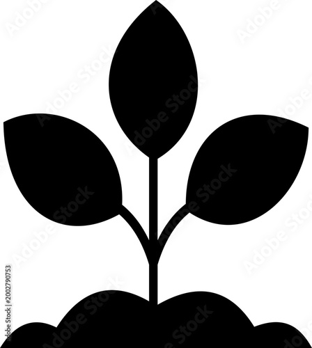 Leaf silhouettes icon foliage leaves nature botanical plant shapes vector pack, flat and line style black icons, eco greenery elements bundle isolated design