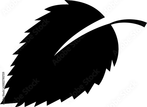 Leaf silhouettes icon foliage leaves nature botanical plant shapes vector pack, flat and line style black icons, eco greenery elements bundle isolated design