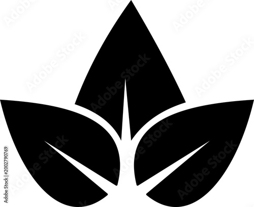 Leaf silhouettes icon foliage leaves nature botanical plant shapes vector pack, flat and line style black icons, eco greenery elements bundle isolated design