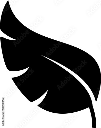 Leaf silhouettes icon foliage leaves nature botanical plant shapes vector pack, flat and line style black icons, eco greenery elements bundle isolated design