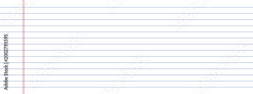 Tableau sur toile Lined paper background with red margin line