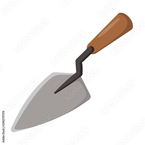 Fotografie Gardening hand trowel tool illustration