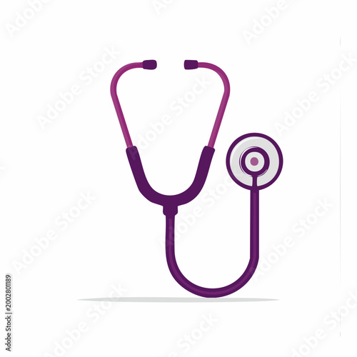 Purple Stethoscope Icon