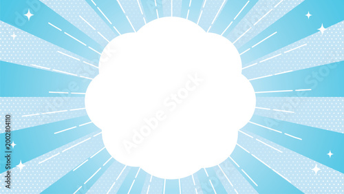 Sky blue abstract background with SUMMER SALE text and copy space for promotion banner design / スカイブルー 抽象背景 SUMMER SALE セールバナー用 コピースペース背景