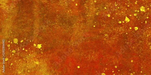 Bild auf Leinwand Background Stone wall, golden background with abstract stains of epoxy