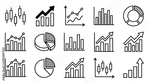 Box line icon set. Delivery, package, packing, boxes, shipping, container, gift - stock vector.