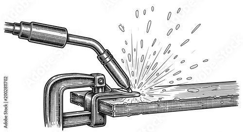 Industrial water faucet with spray jet and metal spout.