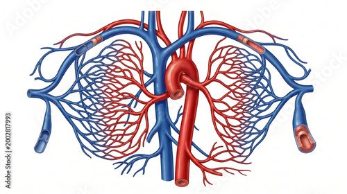 Blood Vessels Structure Medical Diagram
