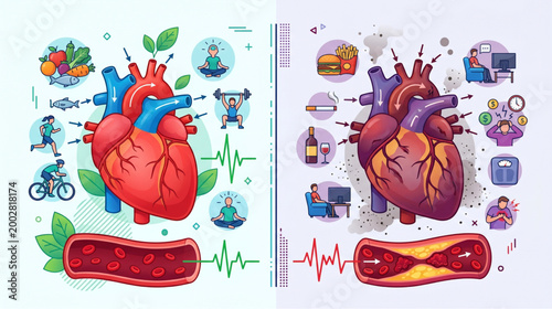 Healthy Heart vs Heart Disease Comparison