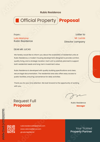 Modern Real Estate Letterhead Template