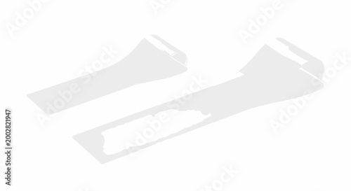 Abstract white shapes with a minimalist aesthetic, conveying a sense of modern design and clean visual elements for graphic applications
