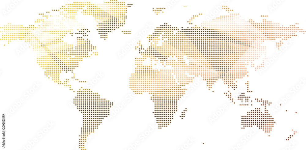 Fototapeta premium premium Abstract Geometric World Map, Global Network, Digital Connection, Business Travel vector illustration