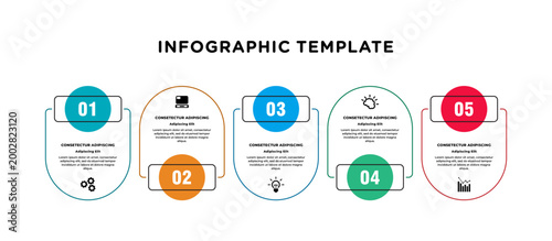 step timeline Infographic business template design
