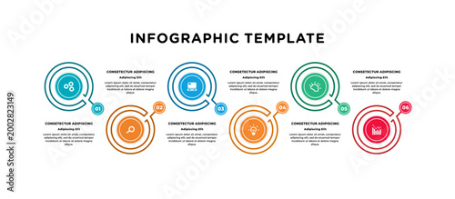 step timeline Infographic business template design
