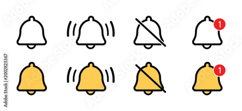 Photography Notification bell icon for incoming inbox message