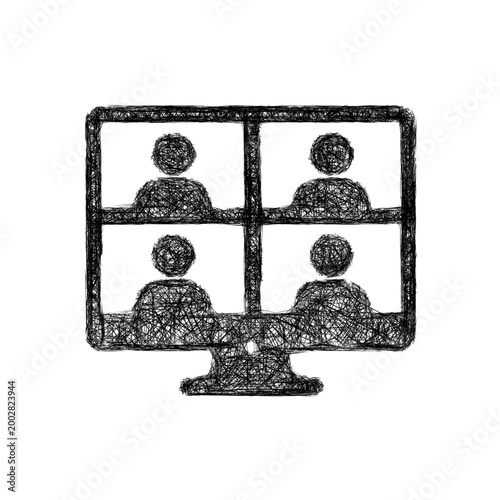 Sketch video conference icon design