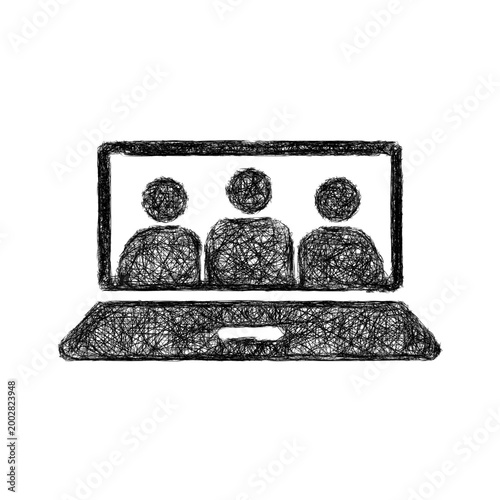Sketch online meeting icon design