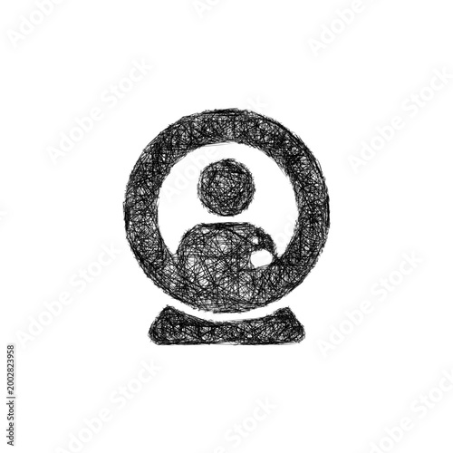 Sketch webcam call icon design