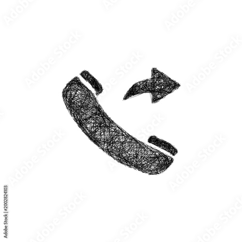 Sketch outgoing call icon design
