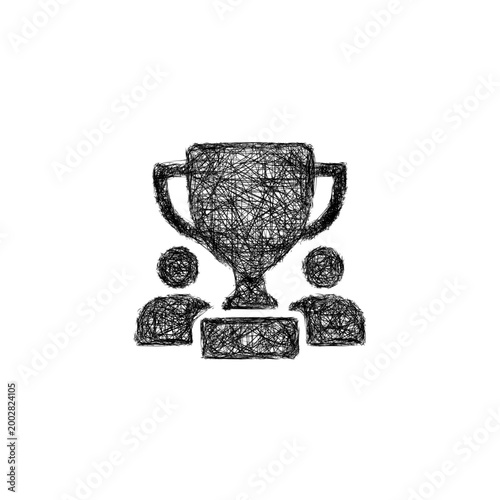 Sketch team success icon design