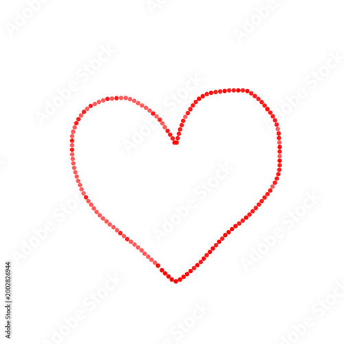 Doodle heart love. Hand drawn heart sketch icon. Red hand drawn heart love isolated on white background. Valentines Day. Vector.
