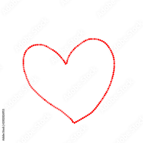 Doodle heart love. Hand drawn heart sketch icon. Red hand drawn heart love isolated on white background. Valentines Day. Vector.