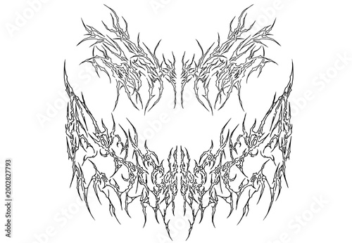cybersigilism tribal tattoo design