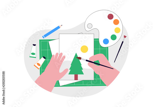 DIY Class Vector Illustration Featuring Craft Workshop Creative Handmade Activities, Pottery, Painting, Sewing, Art Learning, Hobby Studio Design