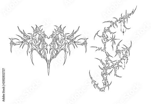 cybersigilism tribal tattoo design