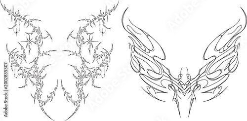 cybersigilism tribal tattoo design