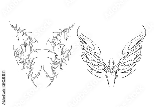 cybersigilism tribal tattoo design