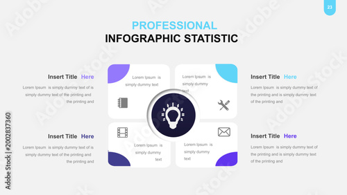3D Infographic Statistic Presentation Template