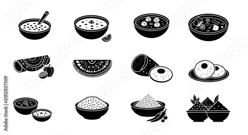Variety of Asian Food Dishes.